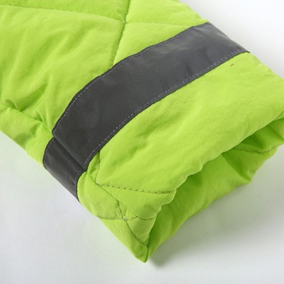 Women Sportswear: Neon Green Winter Bomber jacket - Picture 7 of 9